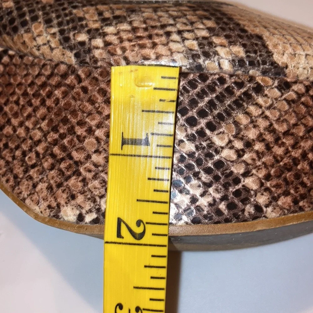 Kurt Geiger Brown Snake-Print Platform Sandals